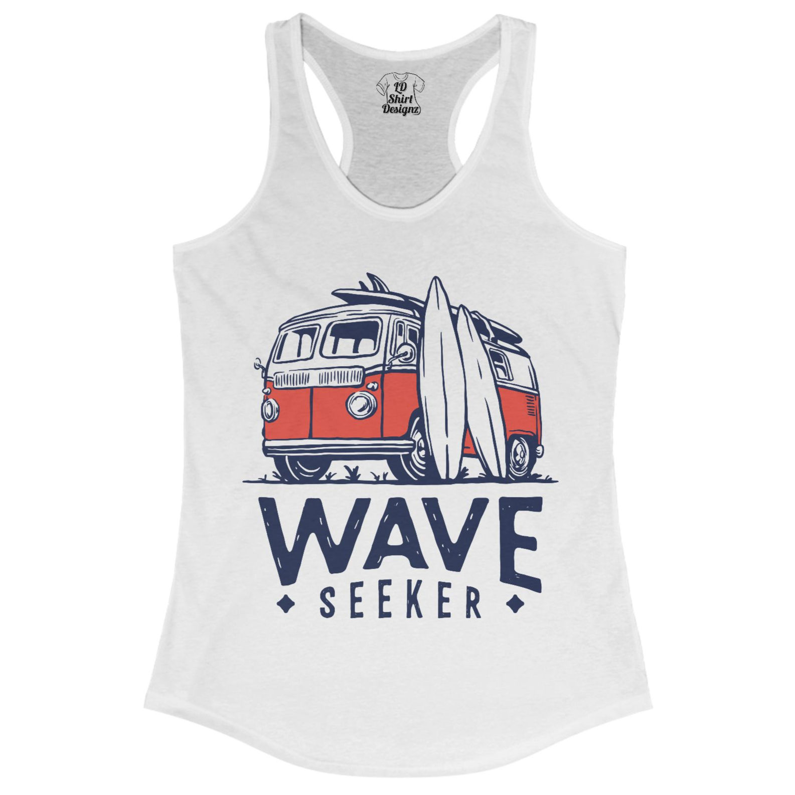 Summer Beach Tank Top-Summer Tank Top, Women's Tank Top, Sand Waves and Sun