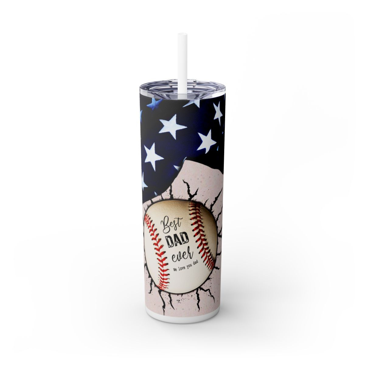 Fathers Day Skinny 20oz. Tumbler with Straw -Dad Tumbler, Fathers Day Gift