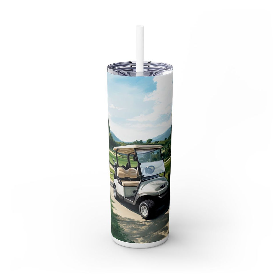 Golf Skinny 20oz. Tumbler with Straw-Golfing Tumbler, Golfing gift, Golf gift