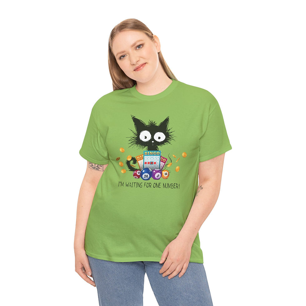 Thumbnail: Lucky Cat Bingo Shirt-Unisex Heavy Cotton Tee