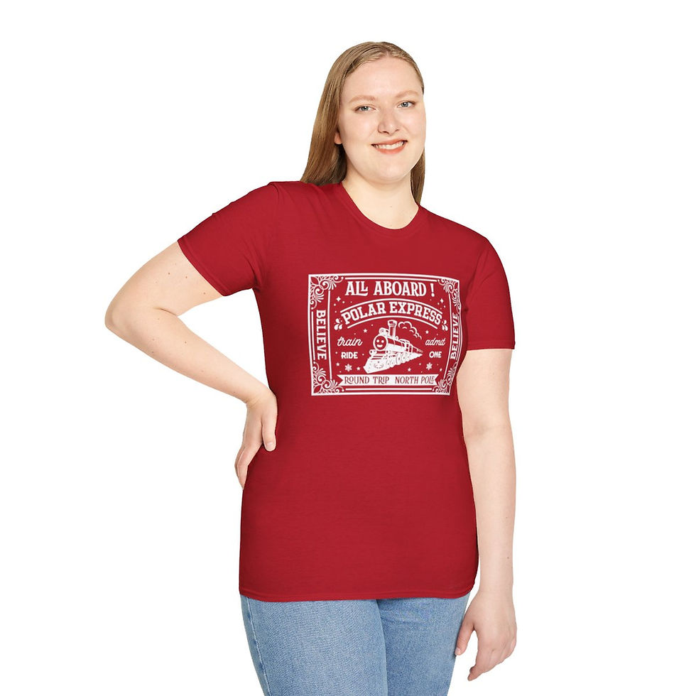Thumbnail: Christmas Shirt-Christmas Shirt Gift, Womans shirt, Christmas train shirt