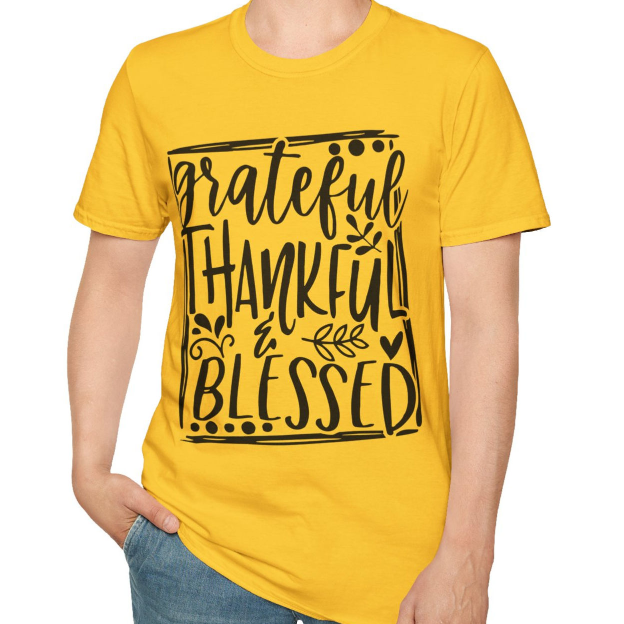 Grateful Thankful & Blessed T-Shirt - Unisex Softstyle