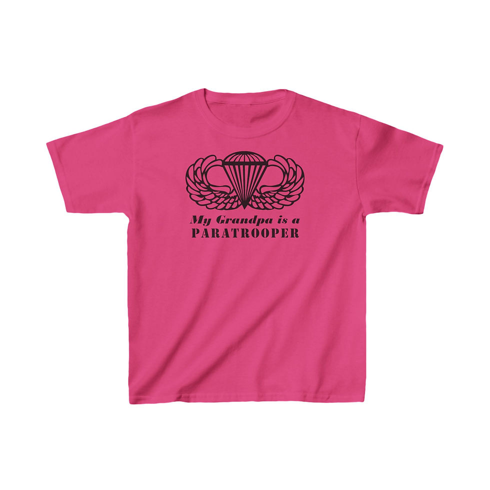Thumbnail: My Grandpa is a Paratrooper-Airborne Kids Heavy Cotton Tee-Paratrooper shirt