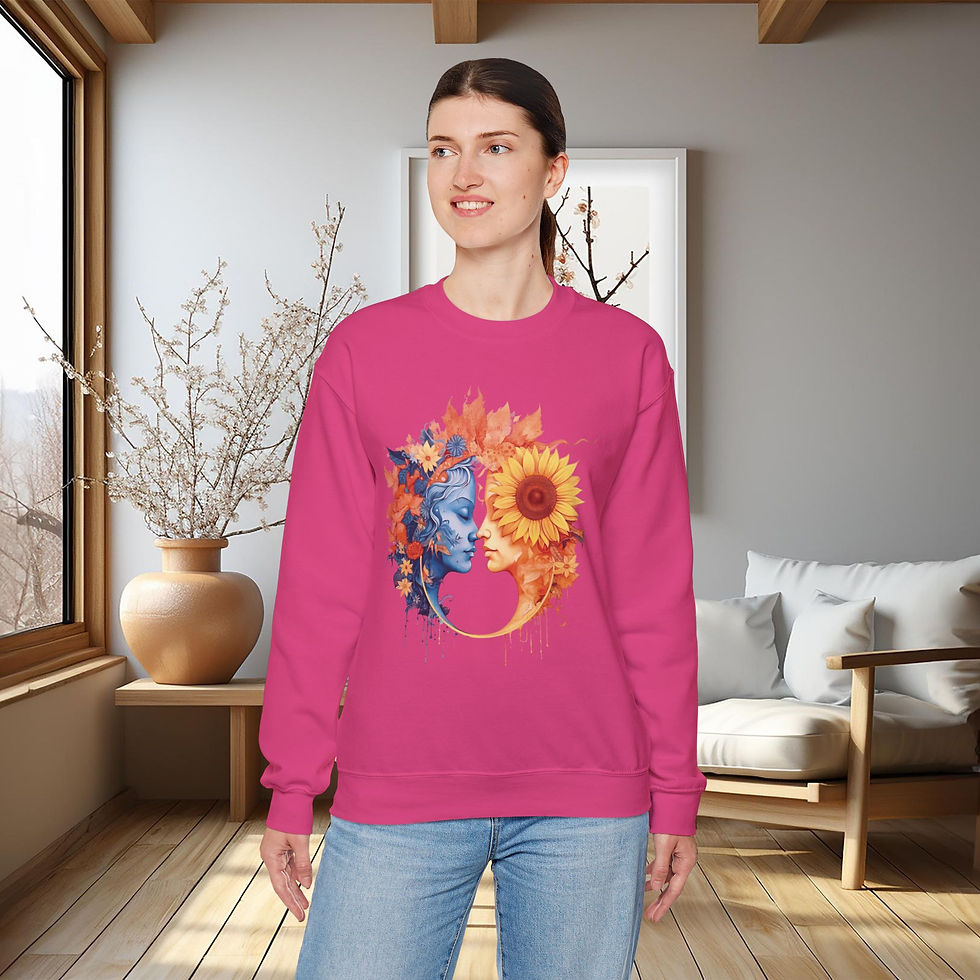 Thumbnail: Celestial Moon and Sun Sweatshirt