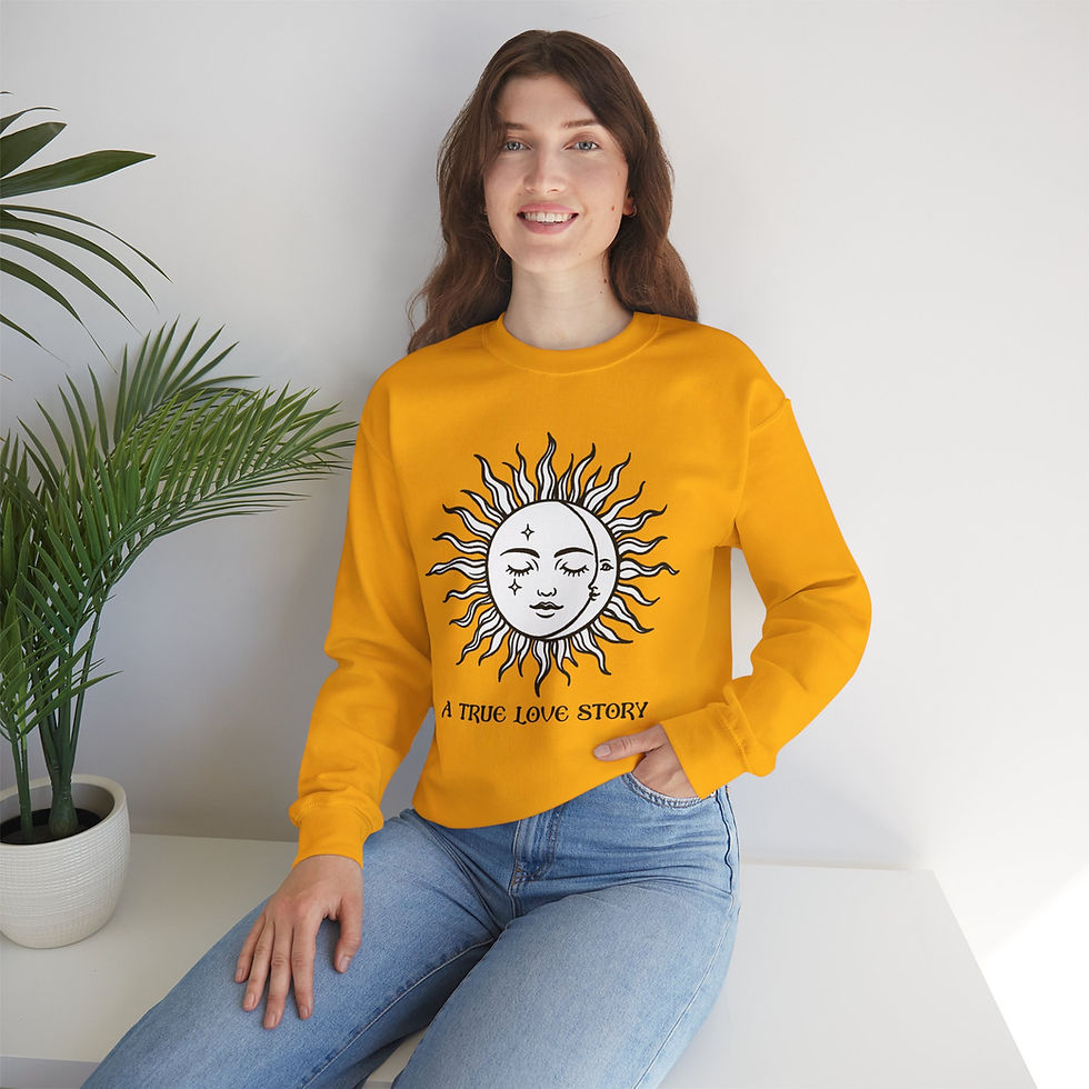 Thumbnail: Celestial Moon and Sun Sweatshirt-Moon Sun Stars