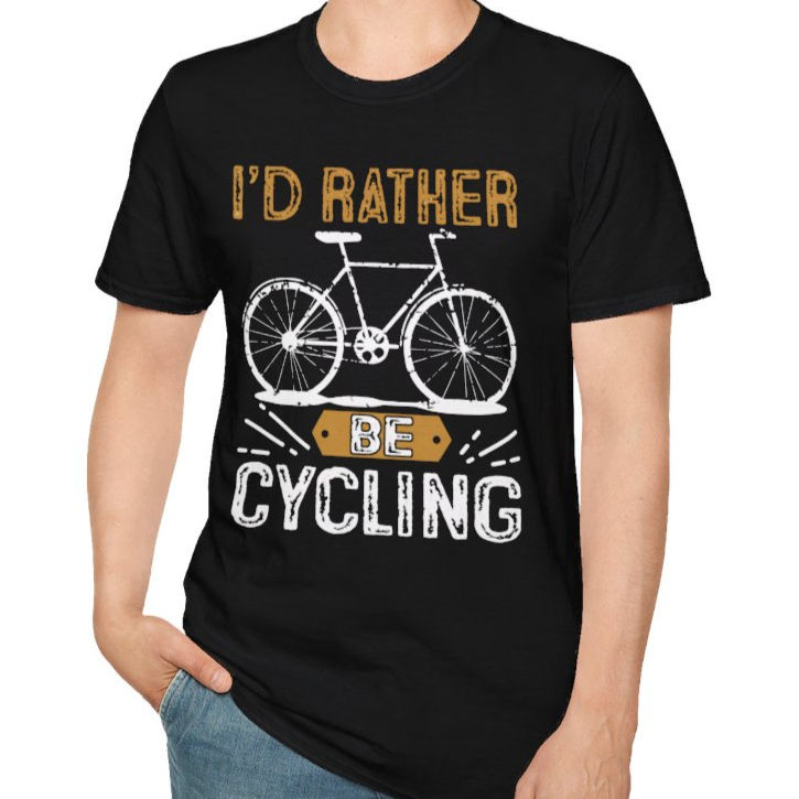 Bicycle Shirt - I'd Rather be Cycling, Men's Bicycle gift, Woman's Bicycle Shirt