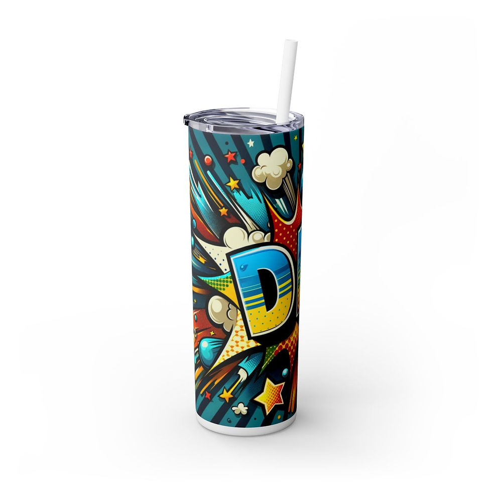 Thumbnail: Fathers Day Skinny 20oz. Tumbler with Straw -Dad Tumbler, Fathers Day Gift