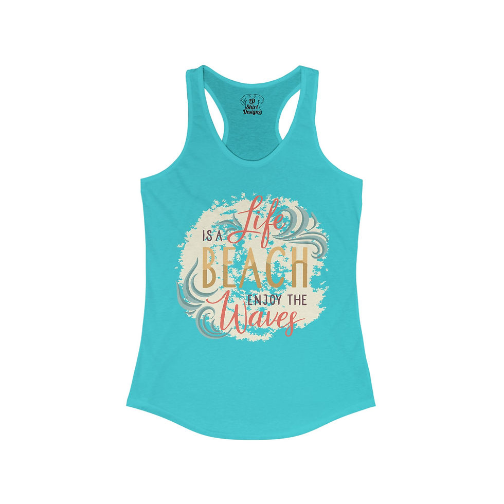 Thumbnail: Summer Beach Tank Top-Summer Tank Top, Women's Tank Top, Sand Waves and Sun