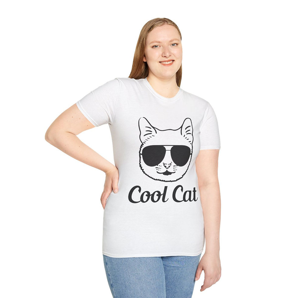 Thumbnail: Cat T-Shirt - Cool Cat, Cat Shirt Gift, Cat T-shirt, Cool CatShirt