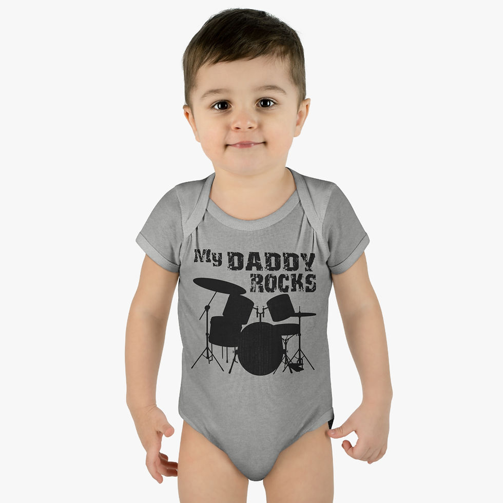 Thumbnail: My Daddy Rocks Drums - My Daddy Rocks bodysuit, Daddy Rocks,Daddy Rocks bodysuit