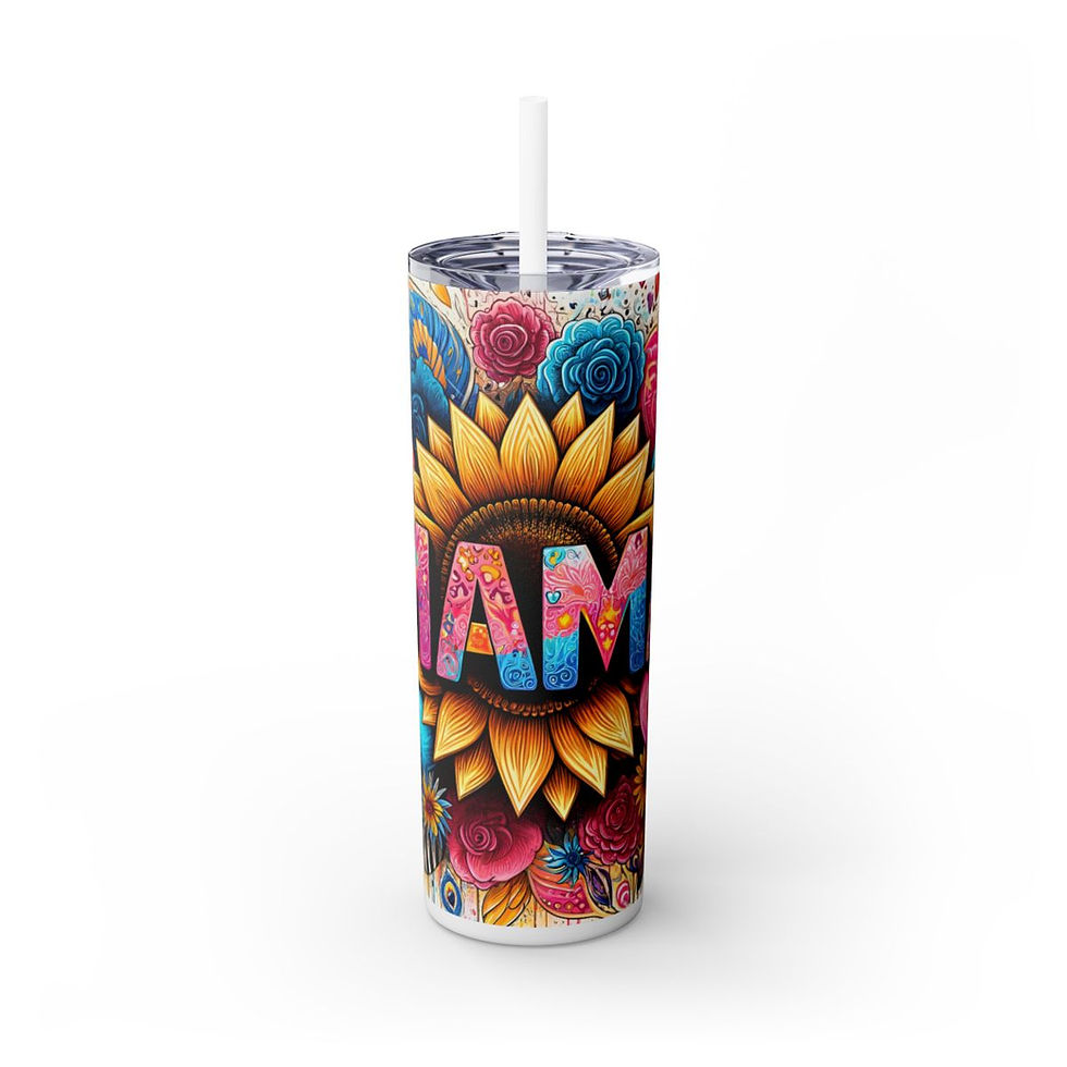 Thumbnail: Mothers Day Skinny 20oz. Tumbler with Straw -Mom Tumbler, Mothers Day Gift
