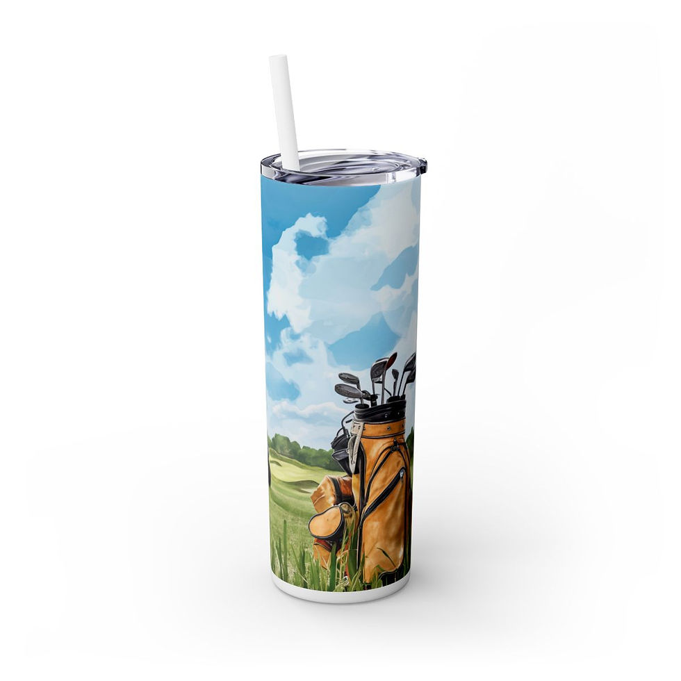 Thumbnail: Golf Skinny 20oz. Tumbler with Straw-Golfing Tumbler, Golfing gift, Golf gift
