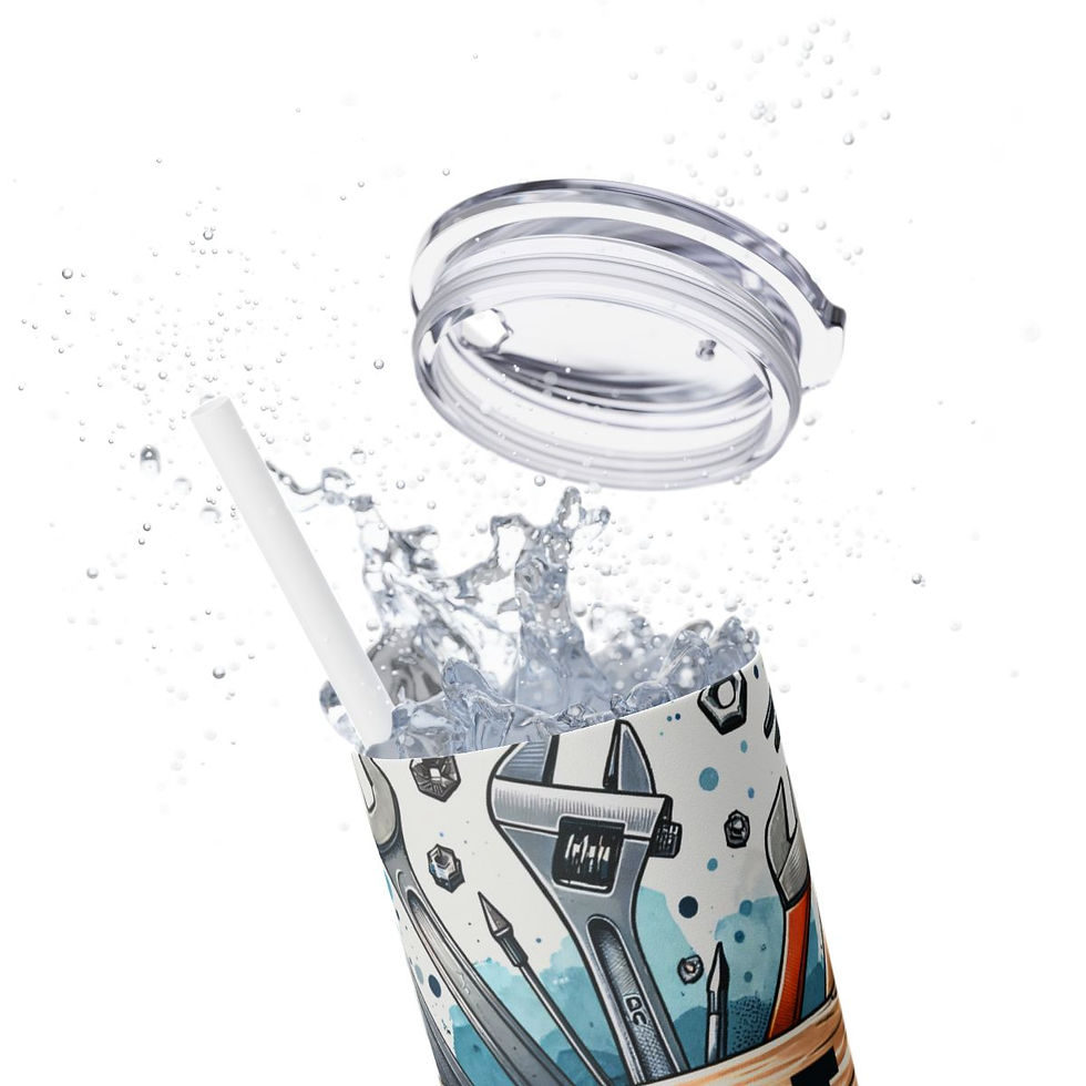Thumbnail: Fathers Day Skinny 20oz. Tumbler with Straw -Dad Tumbler, Fathers Day Gift