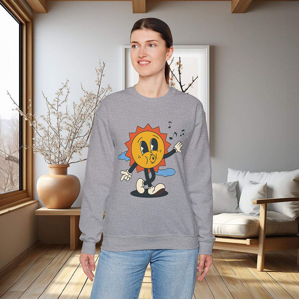 Thumbnail: Celestial Moon and Sun Sweatshirt-Moon Sun Stars, Sunshine
