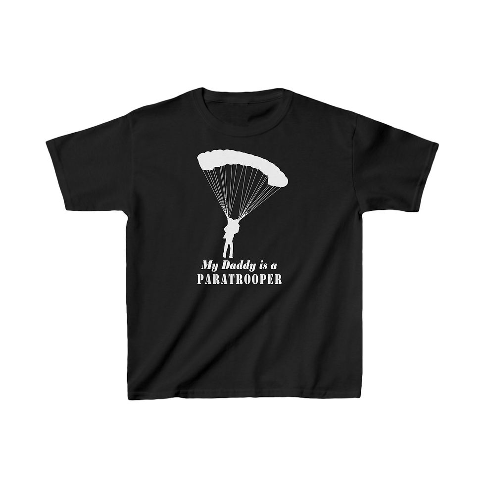 Thumbnail: My Daddy is a Paratrooper-Airborne Kids Heavy Cotton Tee-Child Paratrooper shirt
