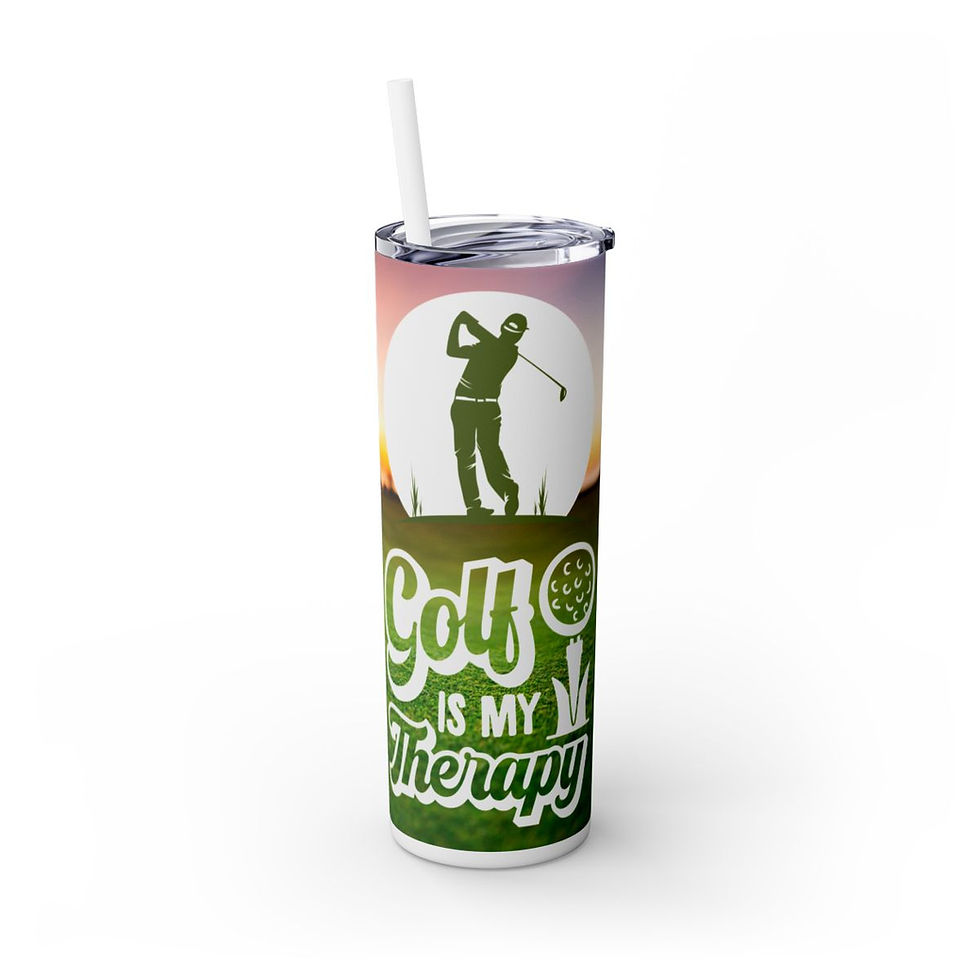 Thumbnail: Golf Skinny 20oz. Tumbler with Straw-Golfing Tumbler, Golfing gift, Golf gift