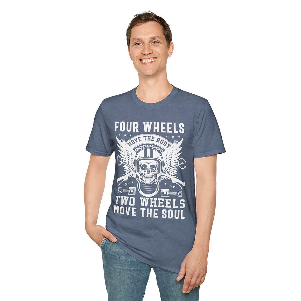 Thumbnail: Motorcycle Shirt - Biker shirt, Skeleton biker, American Flag biker