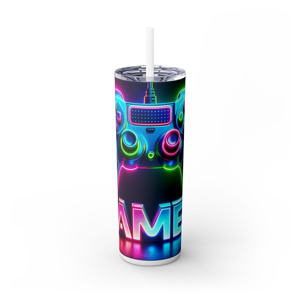 Thumbnail: Gamers Life 20oz.Tumbler with Straw-Gamer Tumbler,Gamer gift,Gamers life tumbler