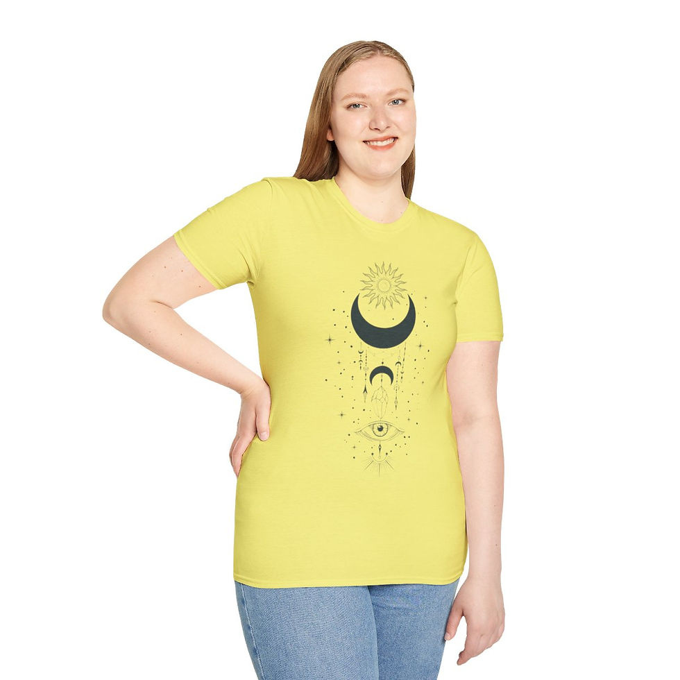 Thumbnail: Sun Moon Celestial shirt-Sun and Moon, Celestial Sun Moon, Celestial Shirt