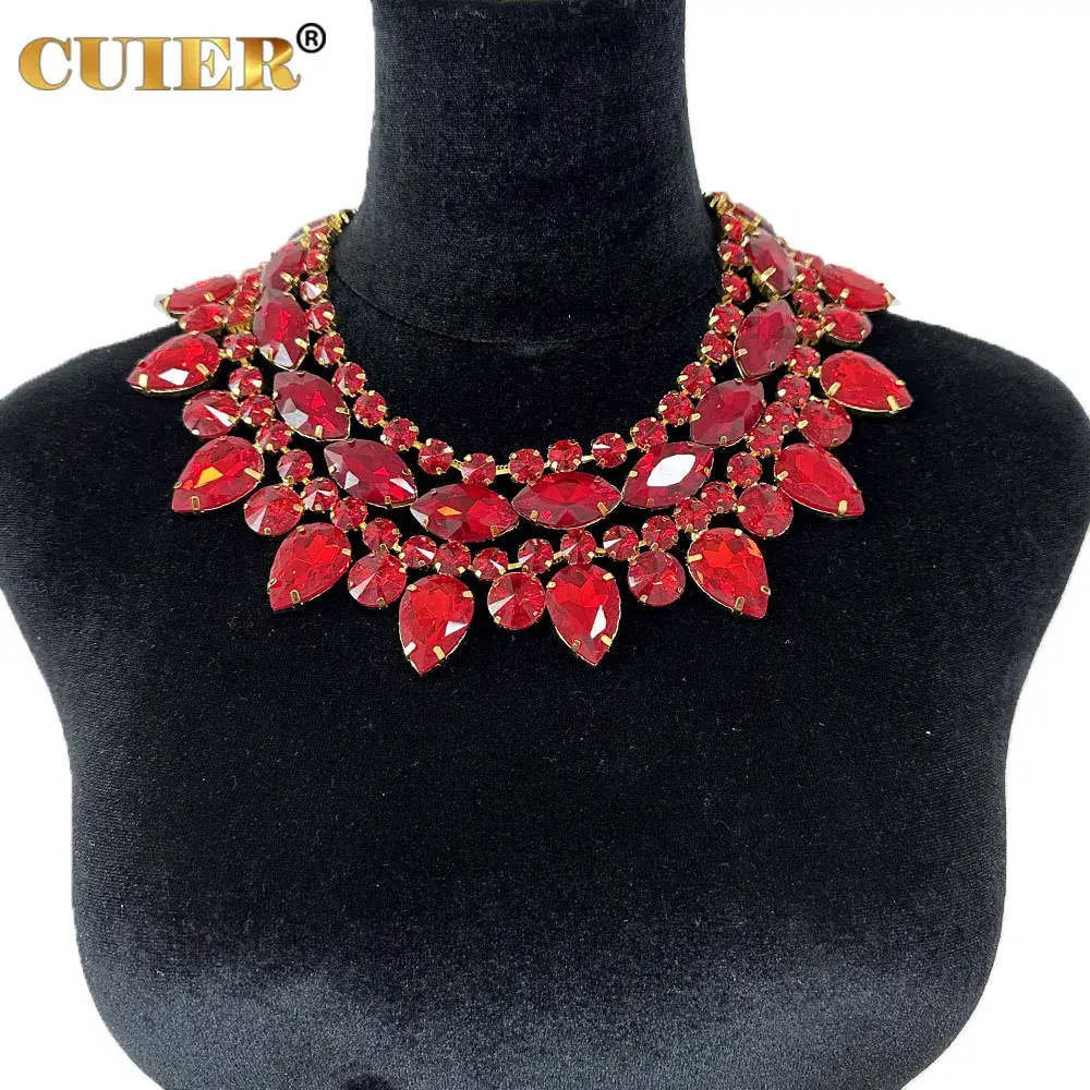 CuiEr Sparkly Drag Queen Necklace Jewelry Big Size