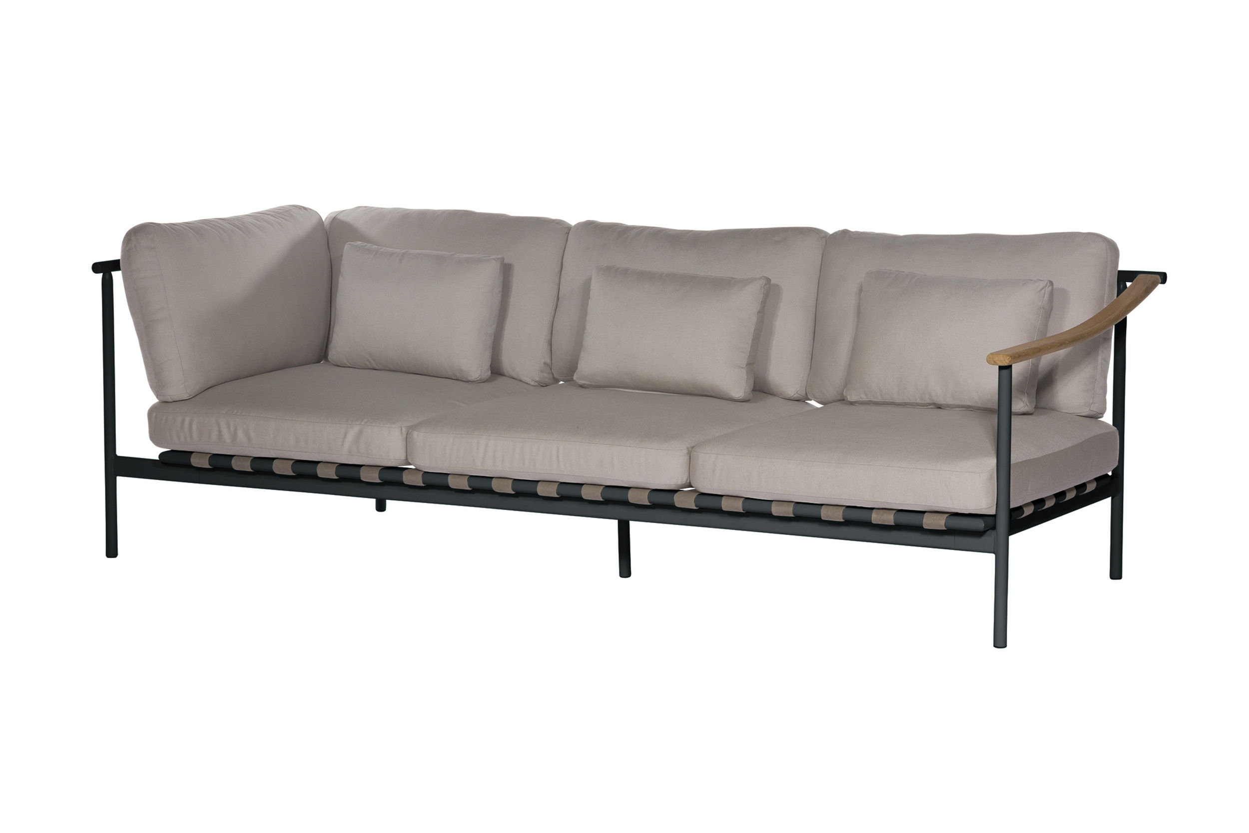 Barlow Tyrie Around Triple Modular Garden Sofa Set – Arm / Table