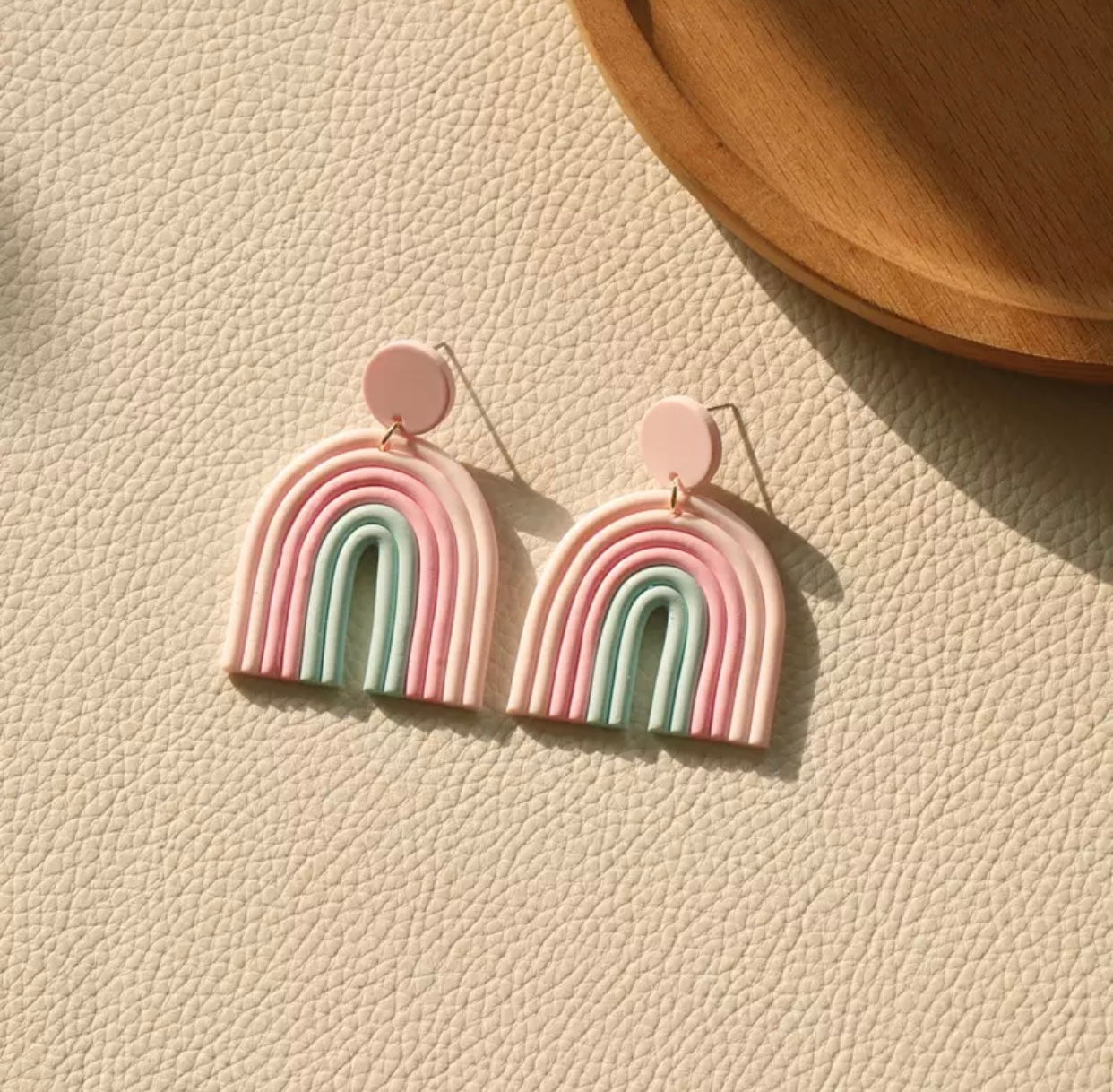 Baby Pink Rainbow Earrings