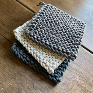 Square Cotton Crocheted Potholder