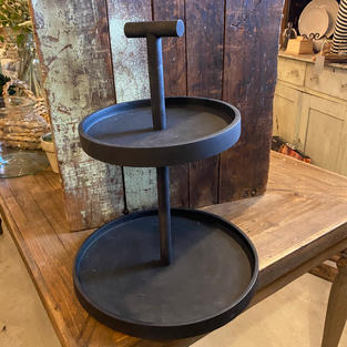 Mango Wood 2-Tier Tray