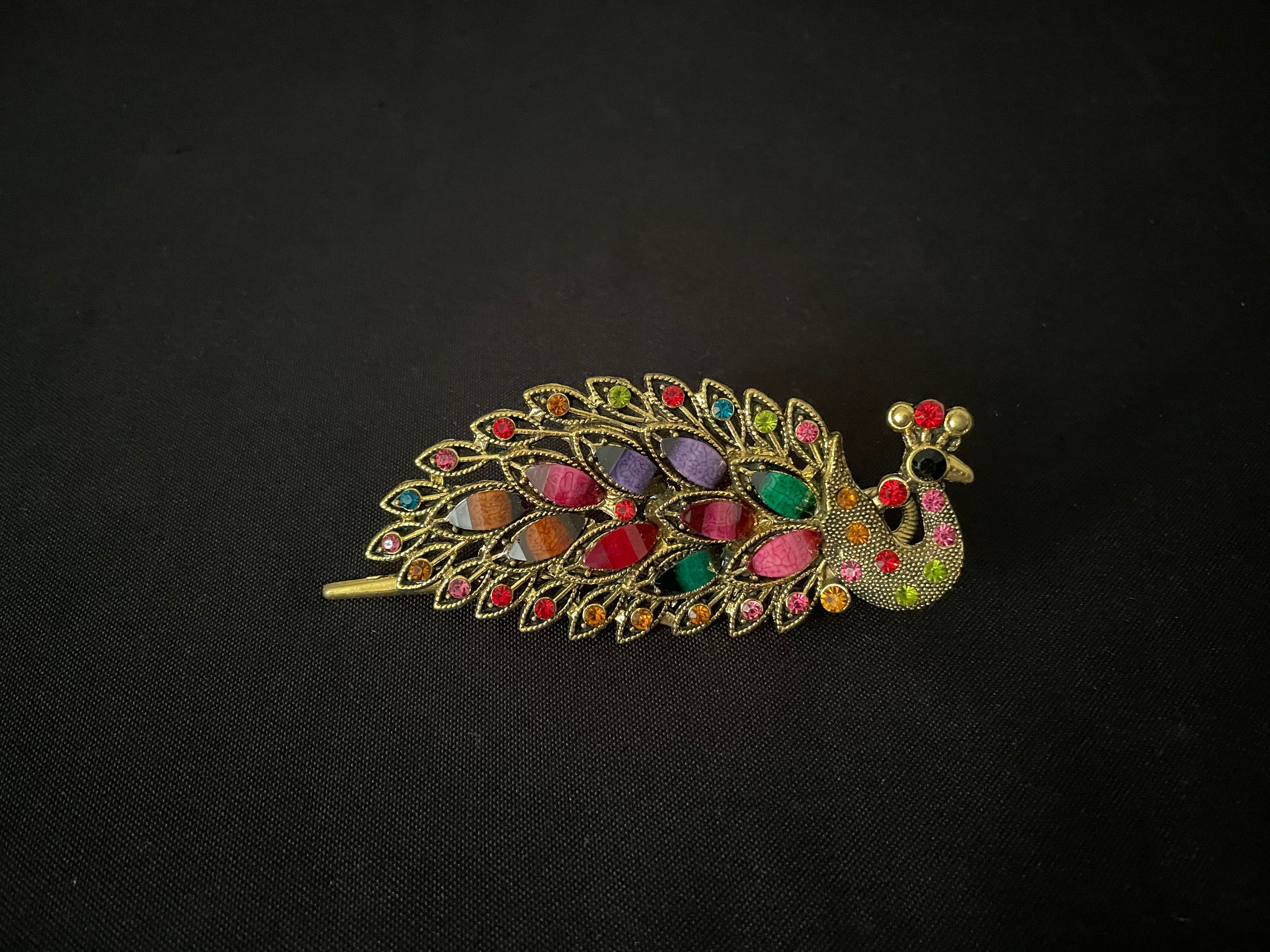 Peacock Hair Clip