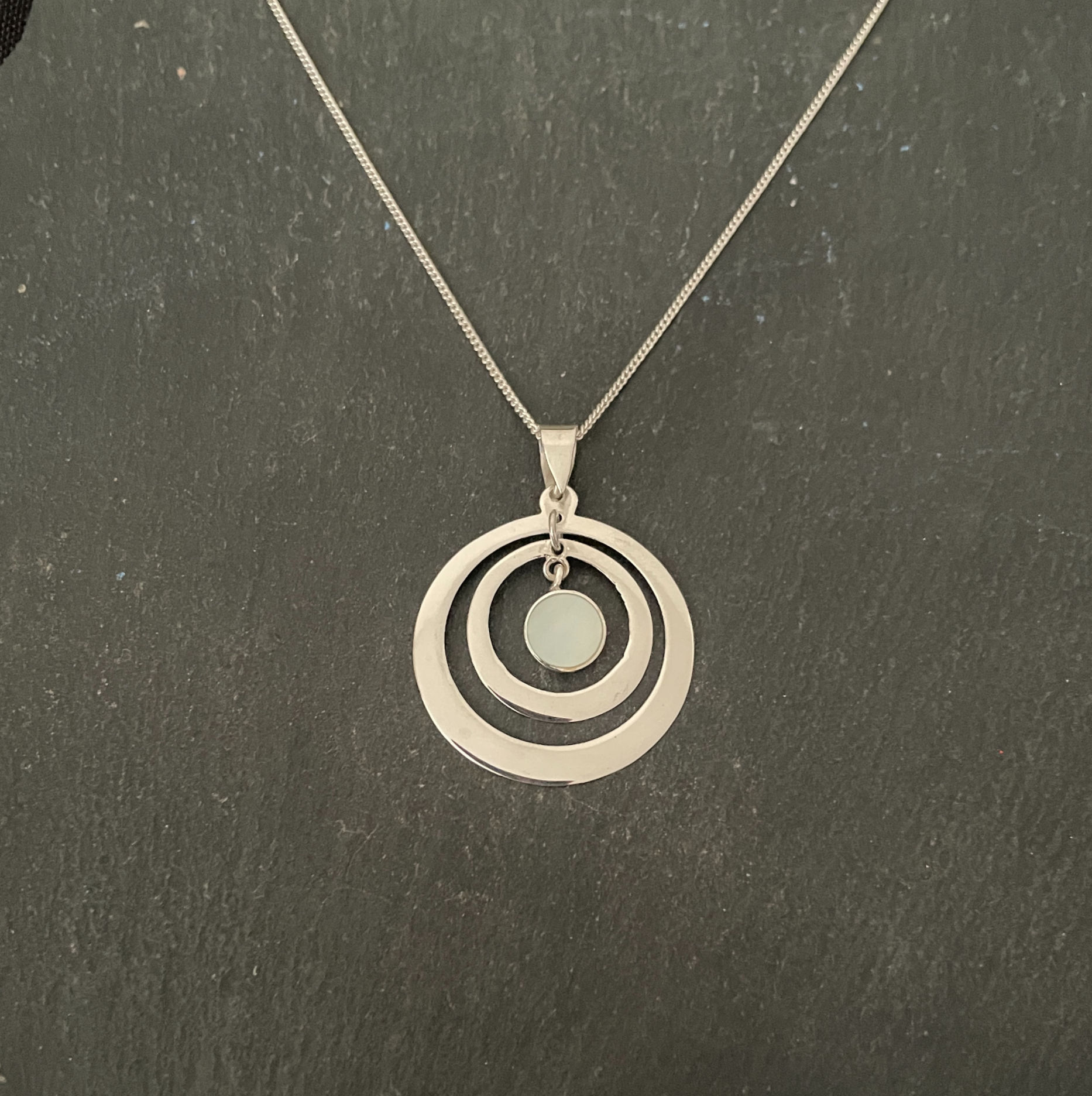 Mother of Pearl and Silver Pendant