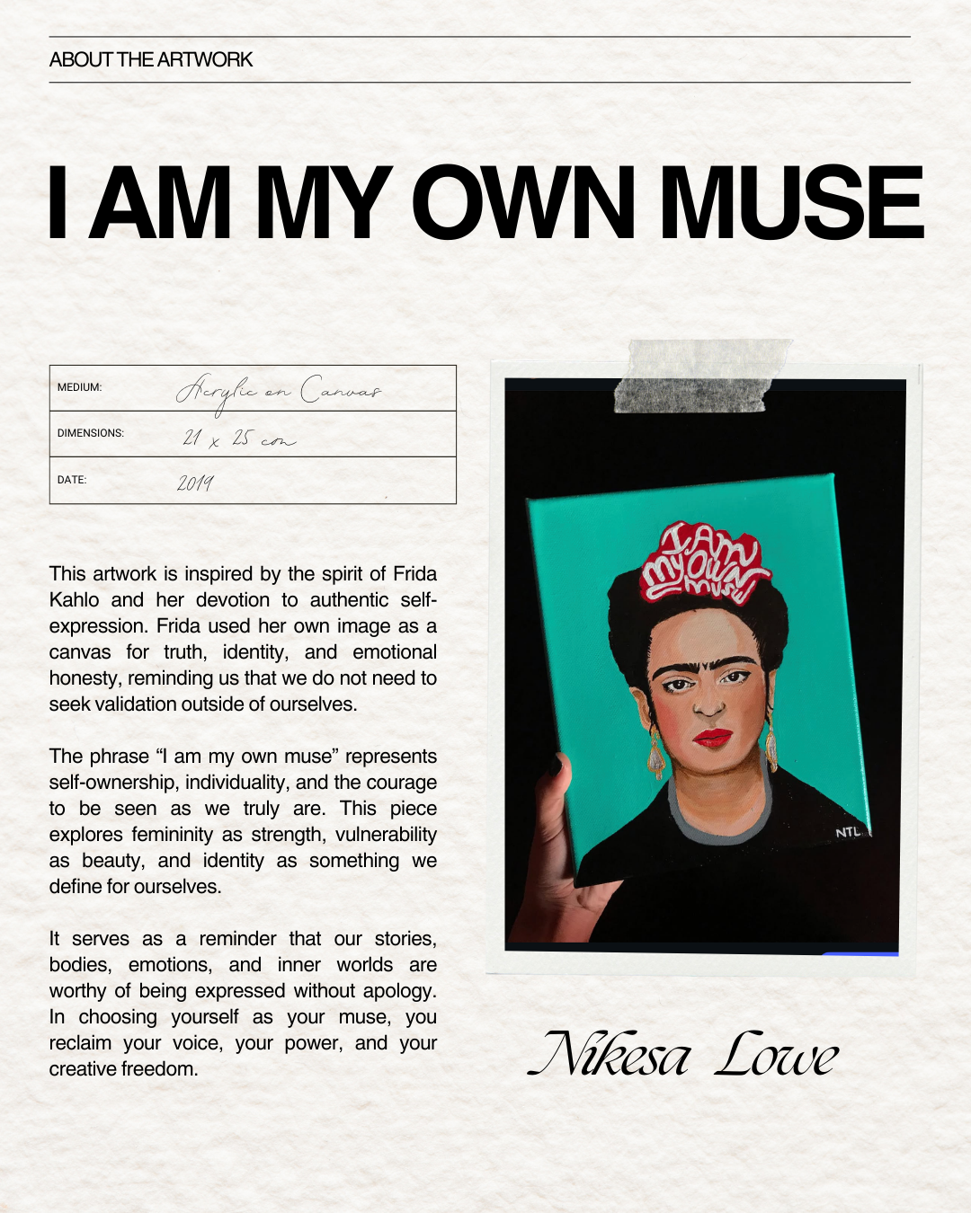 I Am My Own Muse