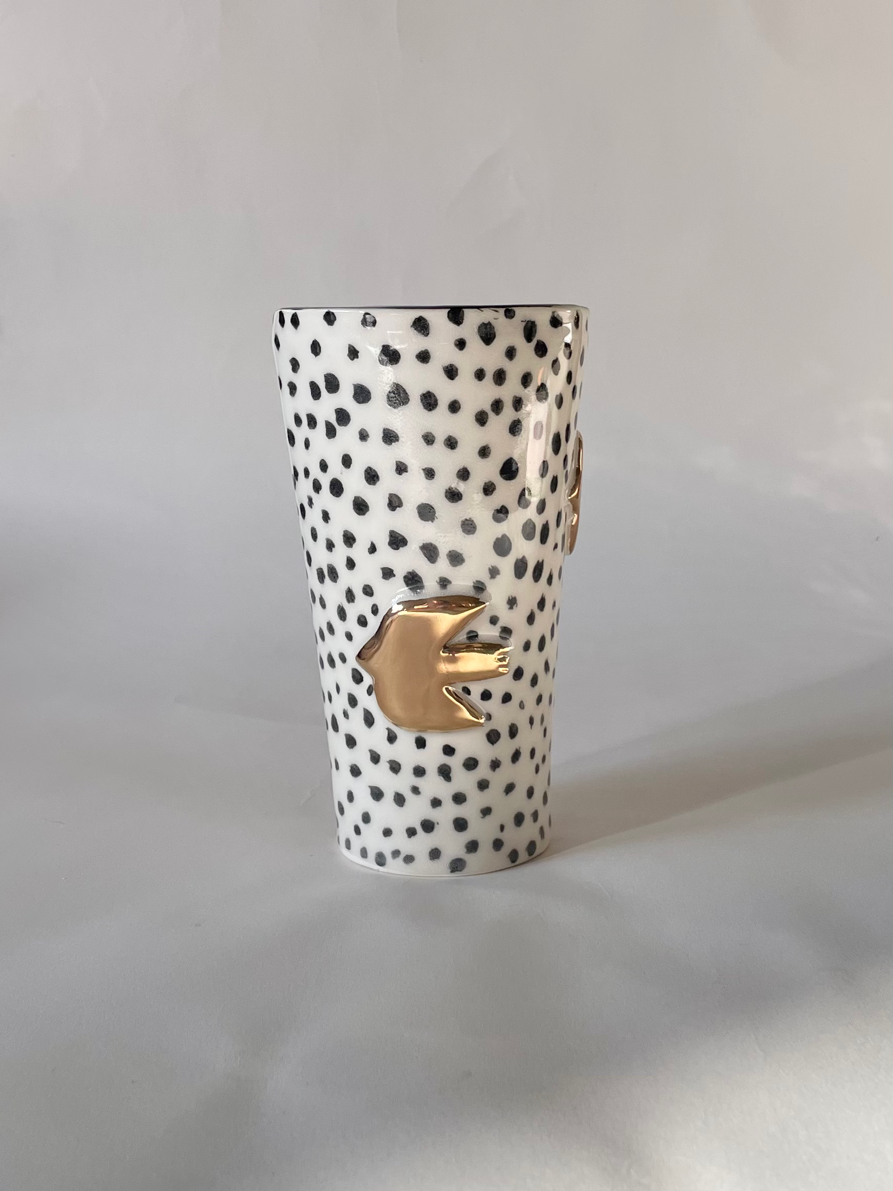 Golden Wing Tumbler, ceramic handmade cup