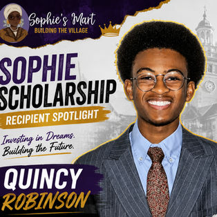 Sophie Scholarship Recipient Spotlight: Quincy Robinson Is Building a Future of Economic Empowerment