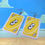 Thumbnail: Yellow Uno Card Earrings