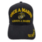 Thumbnail: Once A Marine Always A Marine Cap - Black