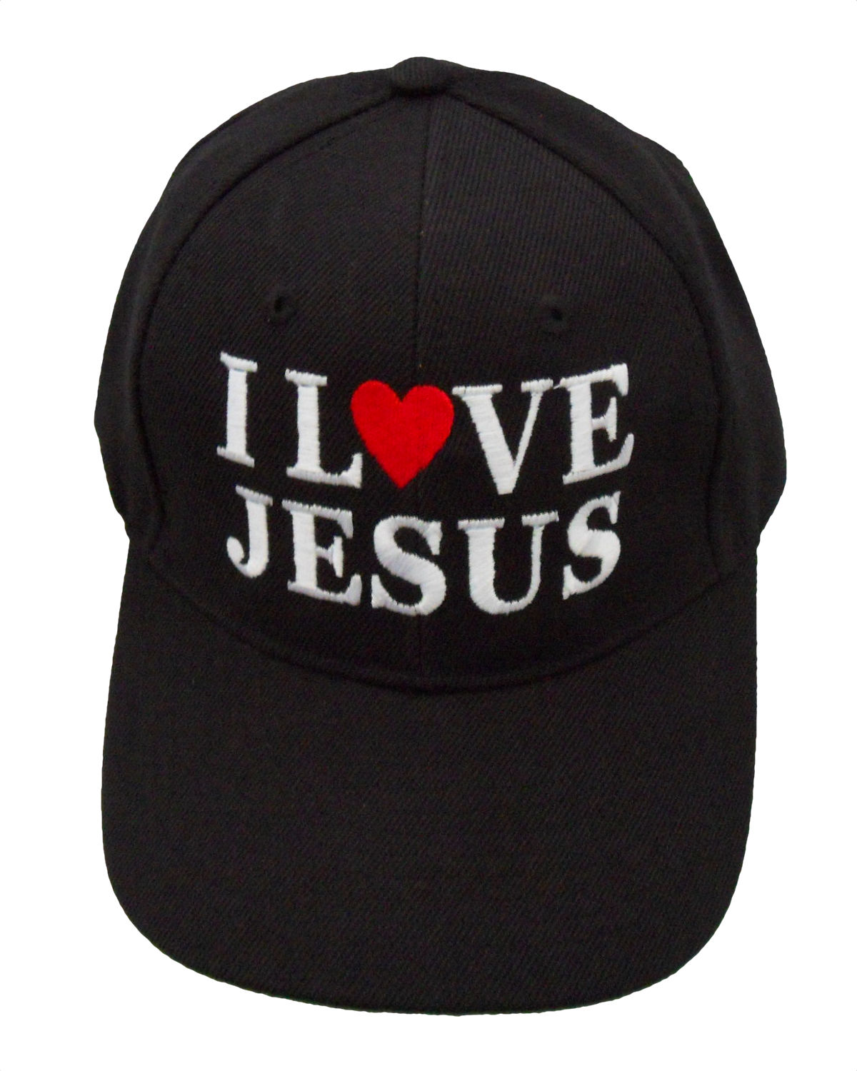 I Love Jesus Cap - Black (6 Pieces)