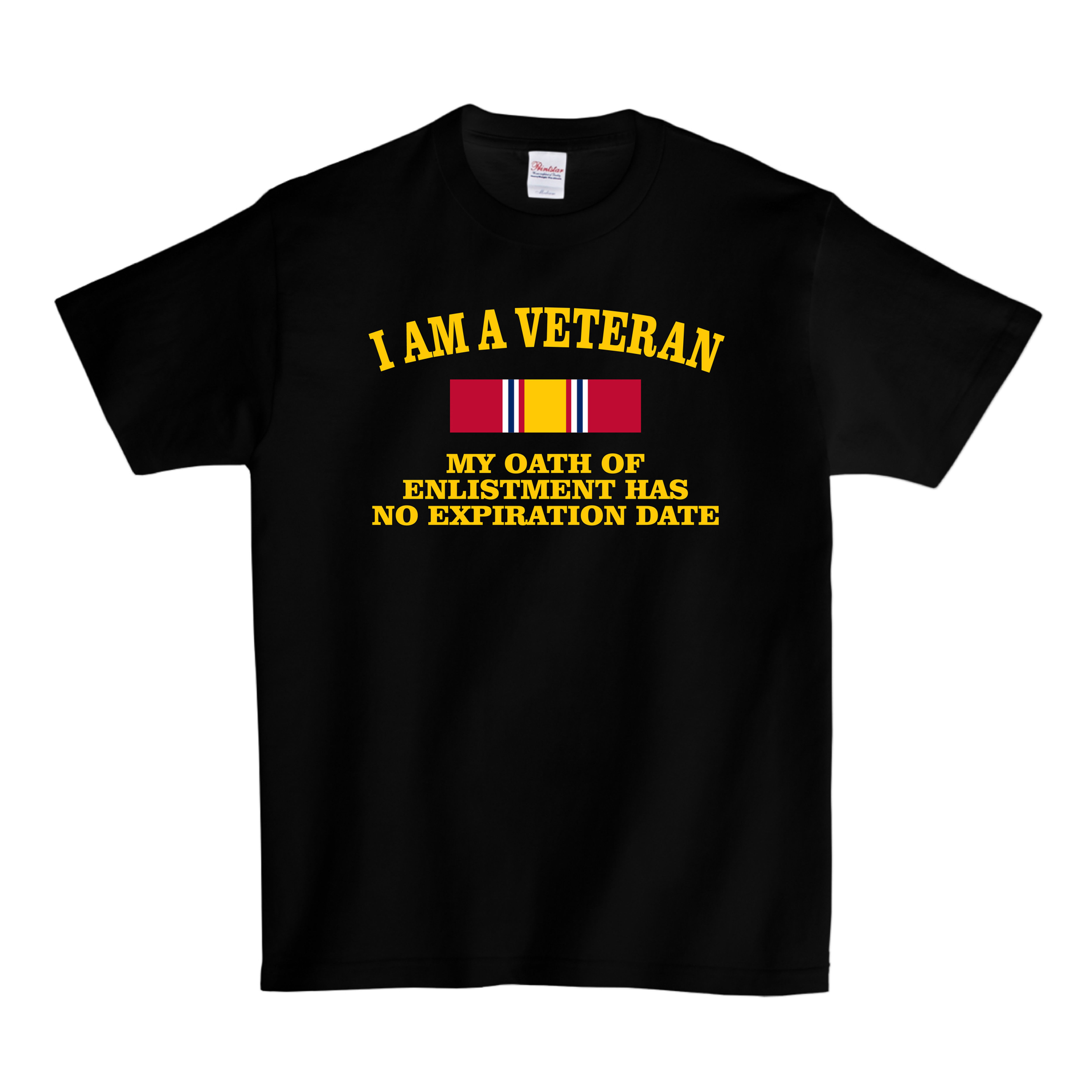 My Oath of Enlistment Has No Expiration Date Ribbon T-Shirt - Black