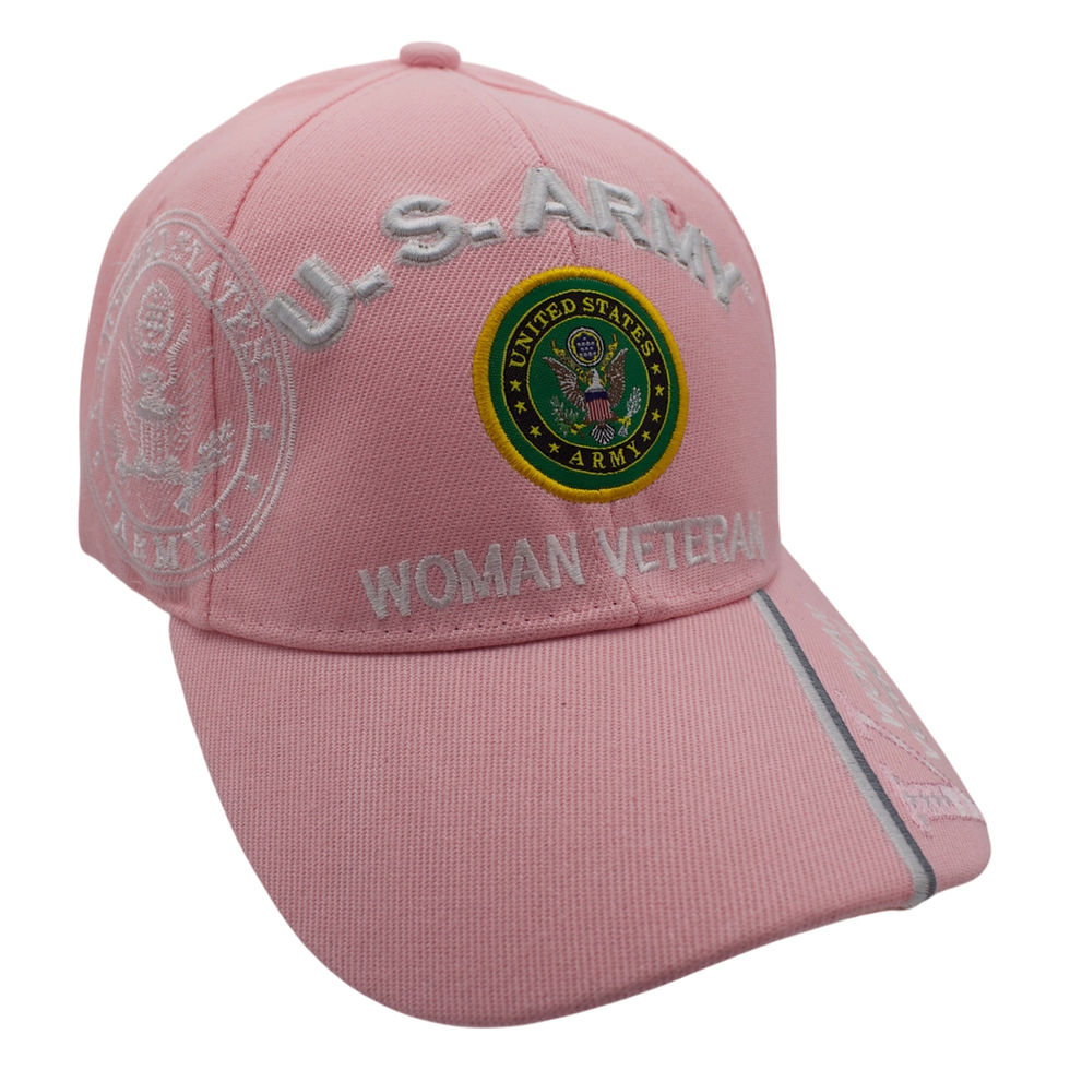 Thumbnail: U.S. Army Woman Veteran Emblem w/ V Cap - Pink