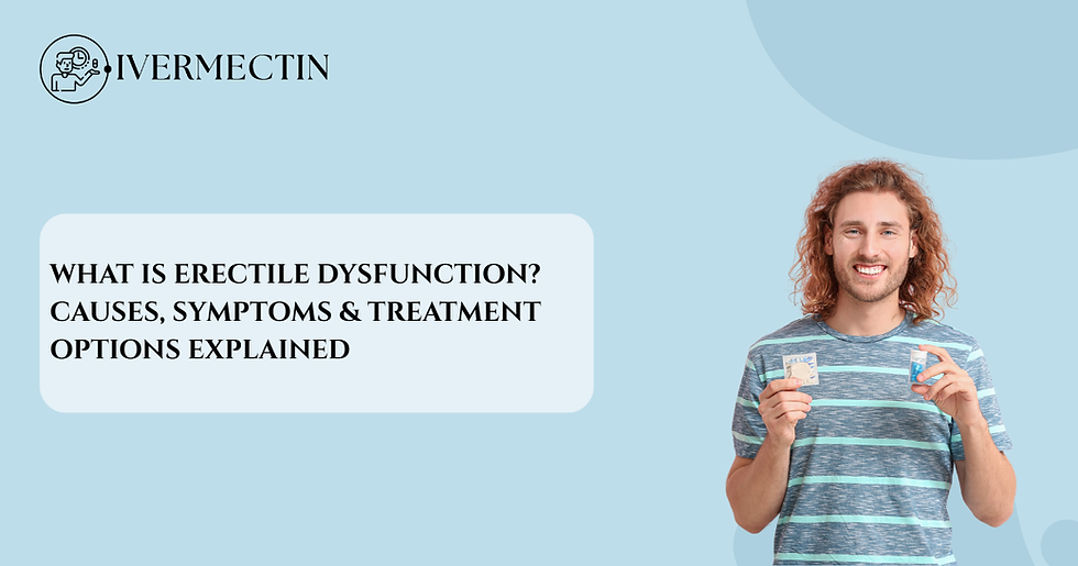 discusses erectile dysfunction causes and treatments