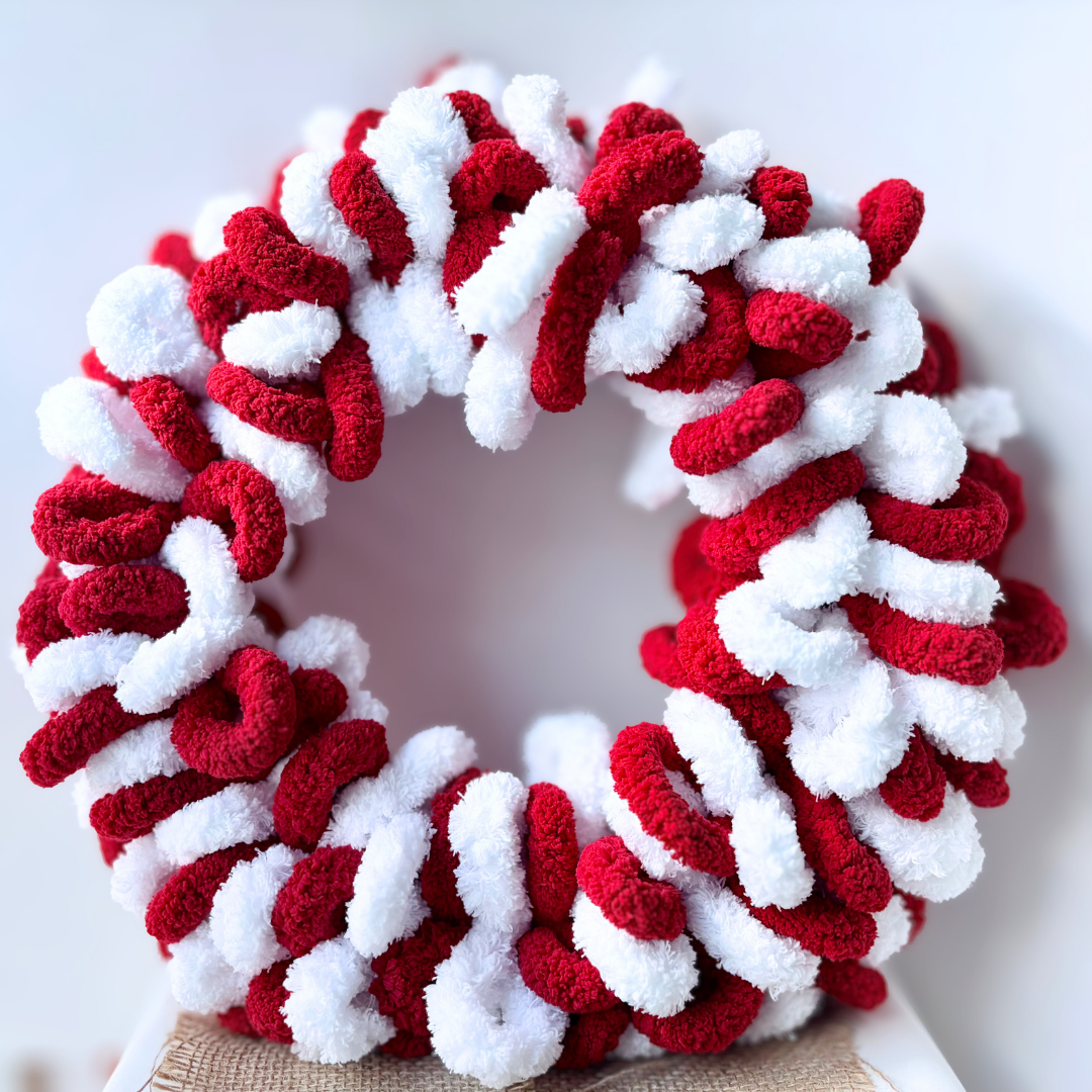Loopy Yarn Christmas Wreath
