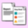An illustration of a standard report document and an Easy Read version alongside.