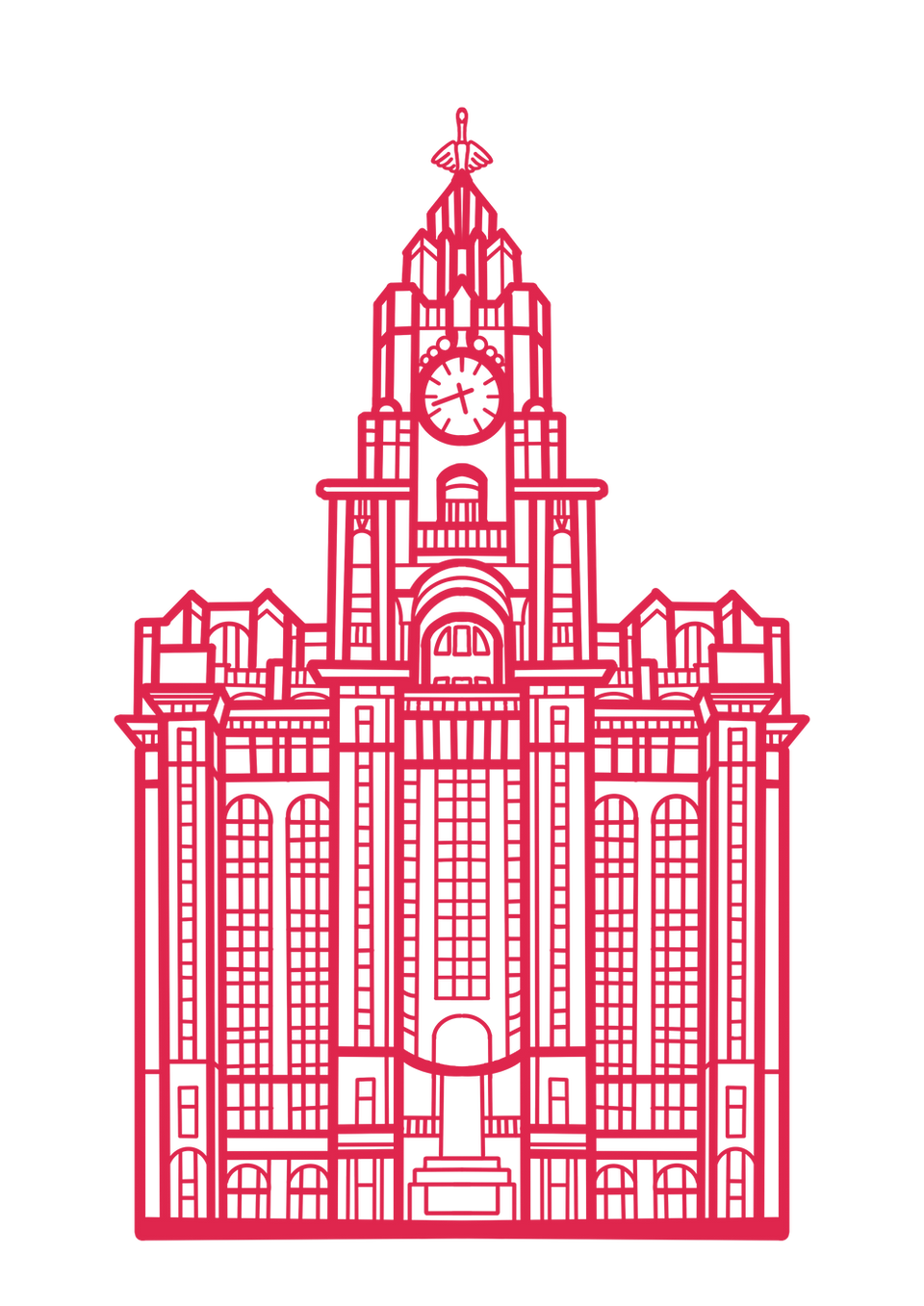 A graphic drawing of the liver building.