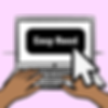 Illustration of a laptop, there is an 'Easy Read' button on the screen and a cursor ready to click on it.