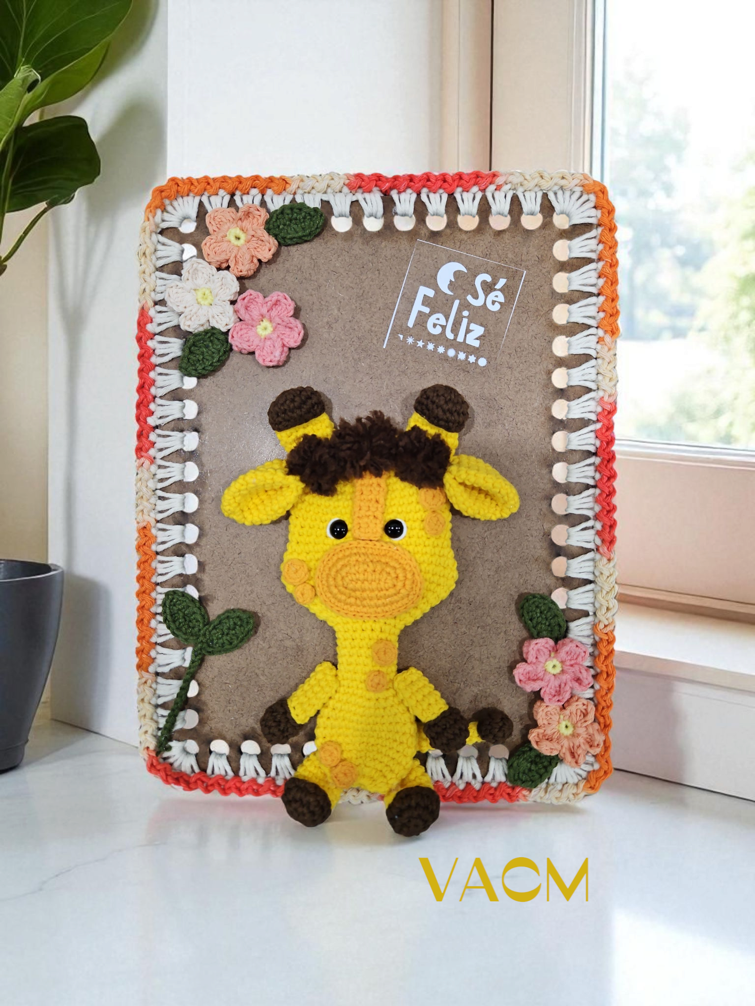 Cuadro "Sé Feliz" Jirafita