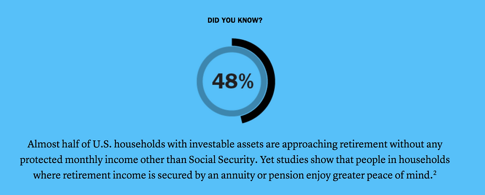 The importance of lifetime income and annuity