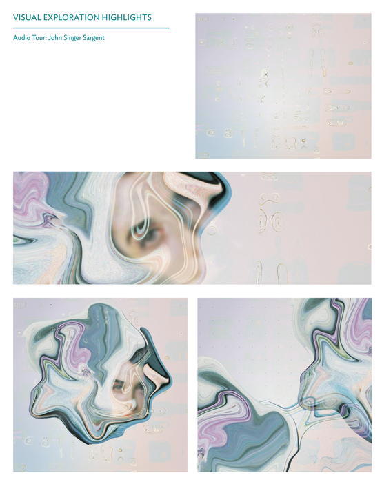 Abstract collage images of John Singer Sargent's work