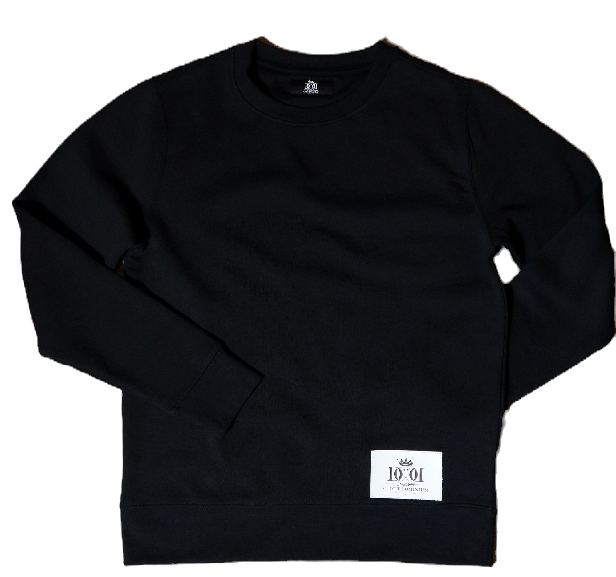 clout dominium logo patch sweater