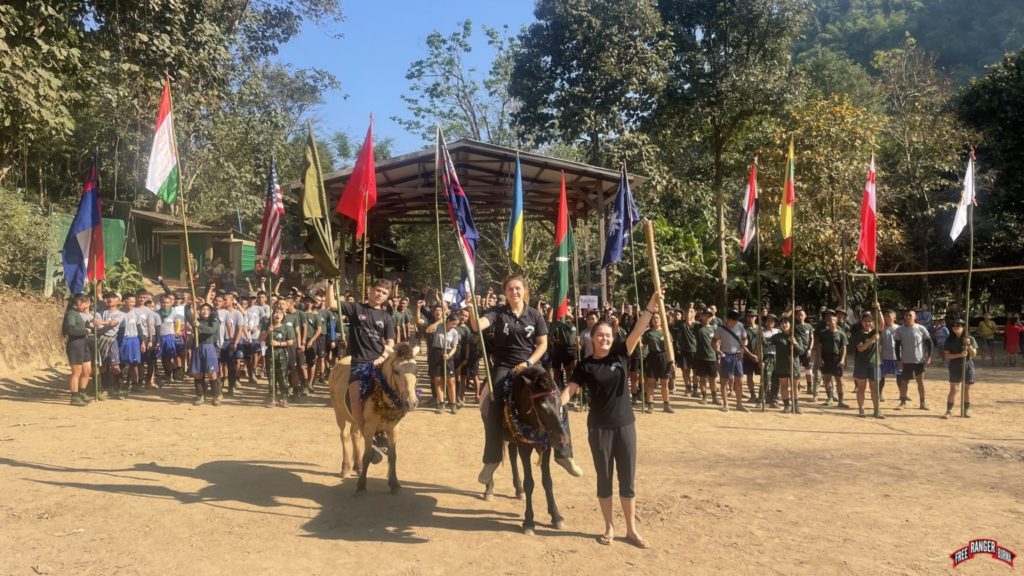 Opening ceremonies of sports day.