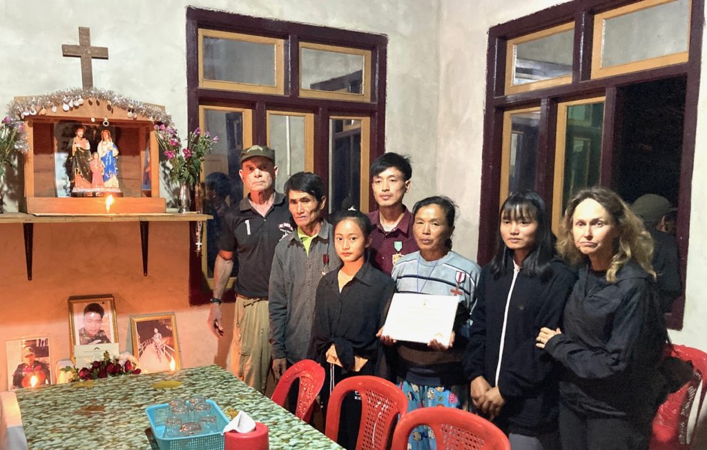 Dave and Karen meeting with Vittorio's family after his death. 