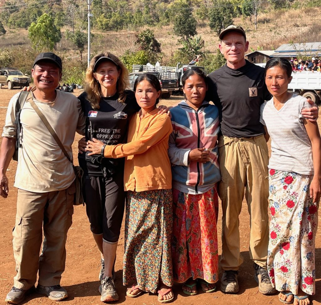With two of the widows and the sister of the Karenni villagers who were tortured and murdered by Burma Army and thrown down a well.